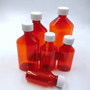 Bouteilles de sirop en PET transparentes de 6 oz, 8 oz, 12 oz, bouteilles de médicaments liquides en plastique incassables avec bouchons à vis gradués pour usage oral - Product Image 5