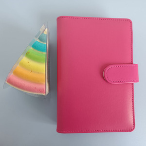 Stock A6 Budget Binder Notebook Customized Wallet Ring Binder PU Leather Checkered Budget Cash Planner Binder For Budgeting