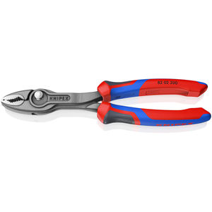 Alicates KNIPEX 82 02 200 TwinGrip con capacidad de agarre frontal y lateral, con mangos cómodos, gris atramentizado, 200 mm - Product Image 1