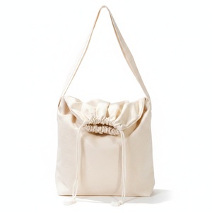 <b>Canvas</b> <b>Drawstring</b> Bucket Shoulder <b>Bag</b> Custom Logo Promotional Gift - Product Image 3