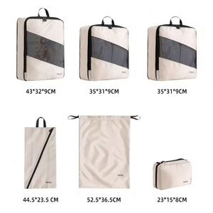 Custom 6 Pcs Expandable Travel Luggage <b>Bags</b> Set Unisex Compression Packing Cubes Organizer - Product Image 3