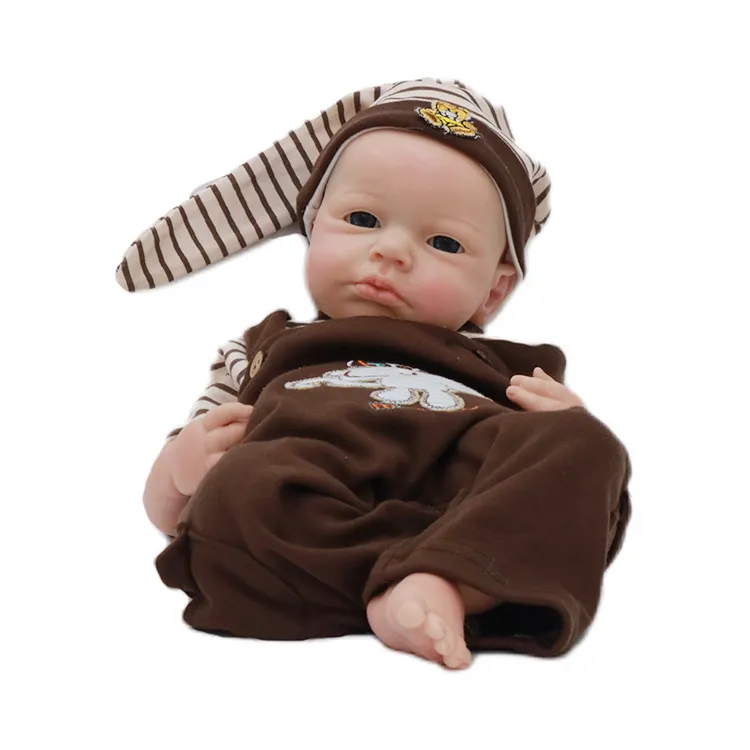 Newborn doll Realistic Full Soild Silicone 18 inch Reborn Baby Doll For Sale Lifelike Baby Dolls Kids Playmate Xmas Gifts