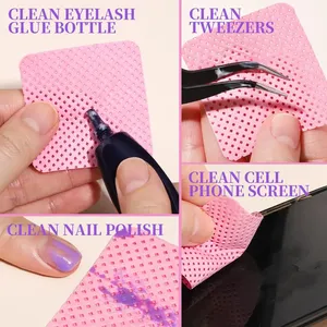 YIKOOLIN 200 Toallitas Sin Pelusa para Uñas, Toallitas para Quitar Pegamento de Pestañas, Toallitas para Remover Esmalte de Uñas para Productos Profesionales de Extensión de Pestañas - Product Image 6