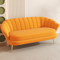 Canapés en velours dorés chaise nordique à aile unique luxe sectionnel en métal maison moderne sectionnels bon marché meubles de salon canapé