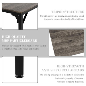 Escritorio de madera Extra largo de 8,7 pulgadas, mesa de oficina de 6,5 pies, almacenamiento duradero, almohadillas ajustables, estructura estable, ordenador para 2 personas - Product Image 5