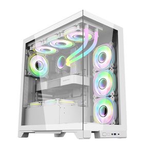 La caja de PC de escritorio para juegos más popular, OEM, juegos con torre completa de vidrio templado, chasis de computadora para juegos de PC de escritorio de