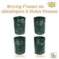 Kits de propagation personnalisables en tissu aéré PE, robustes et écologiques, avec poignées à rabat, pour la culture de fleurs et plantes vertes à domicile