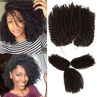 Produit phare pour l'exportation : Perruque courte bouclée modèle Baby Mary, cheveux pour crochet et tricot, double trame, 150g, haute densité