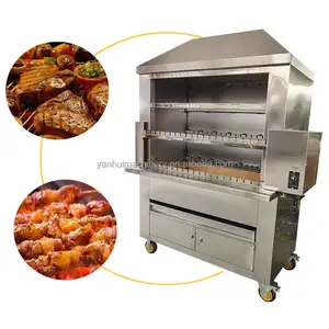 Máquina giratoria comercial para parrilla de barbacoa, máquinas para barbacoa, parrillas grandes para barbacoa de carbón con el mejor precio