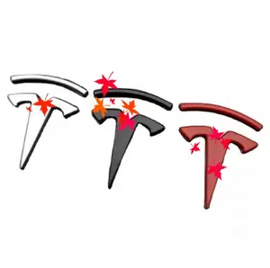 3D Logam Dekorasi Lencana Decals untuk Tesla Model 3 Y S X Mobil Logo Lambang Stiker Bagasi Emblem untuk Tesla Aksesoris