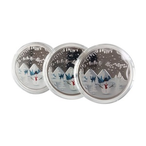 Pièces <span class=keywords><strong>de</strong></span> <span class=keywords><strong>vœux</strong></span> pour le père noël, plaqué or et argent, personnalisées pour le nouvel an <span class=keywords><strong>2023</strong></span> - Product Image 3