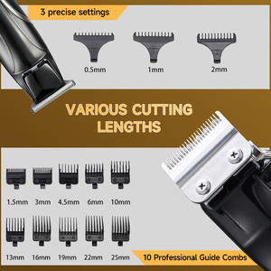 Tondeuses à cheveux professionnelles de haute qualité à faible bruit, rechargeables, pour <span class=keywords><strong>barbier</strong></span>, avec écran LED - Product Image 5