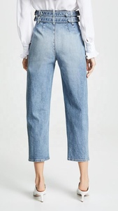 Primavera nueva de moda de las mujeres de cintura alta elegante chica vaqueros con cinturón - Product Image 4