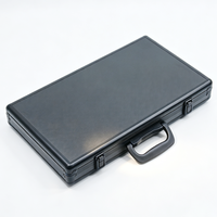 Valise en aluminium noir avec mousse antichoc, étui rigide en aluminium personnalisé pour outils professionnels et équipements