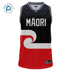 Saf Maori erkek dövme Tribal tasarım süblimasyon eğitim forması ucuz fiyat basketbol atlet özel toptan