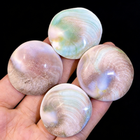 Artisanat en cristal naturel en gros, pierre de coquille de haute qualité, pierre de paume pour la décoration et les cadeaux