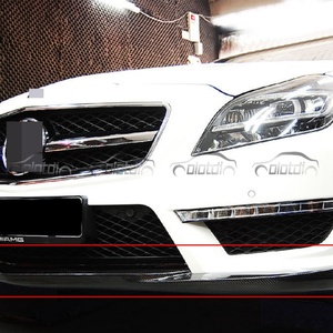 กันชนหน้าลิปคาร์บอนไฟเบอร์สปอยเลอร์คางที่แยกปีกสำหรับ Mercedes Benz W218 C218 CLS 2014-2016 - Product Image 6