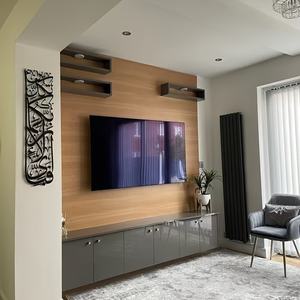 Arte Murale Calligrafica Islamica Araba (<span class=keywords><strong>Basmala</strong></span>) per Arredamento Casa Musulmana, Decorazioni Murali in Metallo Art Déco per il Ramadan - Product Image 5