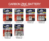 Batería de 1,5 V, tamaño AA UM3, batería de carbono y zinc R6, celda ultrarresistente para juguetes/relojes/controles remotos