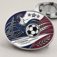 Boucle de ceinture en métal sur le thème du football, en alliage de zinc, porte-bière, cadeau pour les fans de football, souvenir de fête, vente en gros, approvisionnement en vrac
