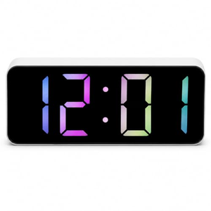 As Requestment Mini Mirror LED Calendar Temperature Time Display Night Light Digital Led Alarm Clock - Product Image 1