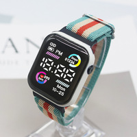 Montre électronique de sport pour étudiants, rectangulaire, haute valeur chromatique, course à pied, lumineuse, élastique, bracelet pour femmes, hommes et enfants