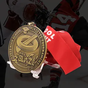 Hot Sale Hersteller New Custom Metall medaille Sport Kanada Ringette Wettbewerb Medaille Custom Logo Medaille