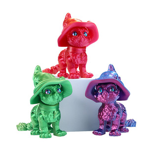 Adorno de Gato Mágico Impreso en 3D, Juguetes de Simulación de <span class=keywords><strong>Animales</strong></span> Congelados, Modelo de Vidrio Hecho a Mano para Mayores de 4 Años, Unisex - Product Image 5