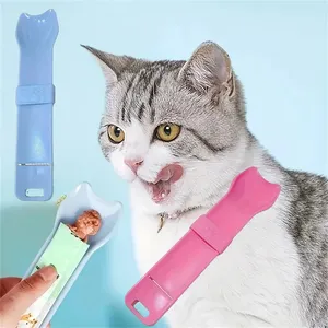 Cuillère distributrice pour friandises pour chat à long manche, distributeur de nourriture humide et de boue de viande pour chats, accessoires pour animaux de compagnie - Product Image 3