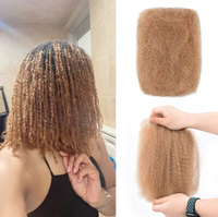 Capelli Umani Vergini Afro Kinky Bulk 100% per Intrecciare, Extension di Capelli Ricci Brasiliani Remy Bulk per Micro Twist Dreadlock Locs