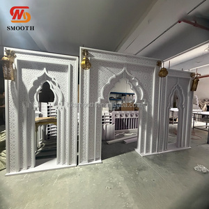 SMOOTH Luxury Pvc Acrylic Wedding Event <b>Backdrops</b> Panel <b>Stand</b> With Light Indian Style Wedding Stage <b>Backdrop</b> Decoration Wall - Product Image 2