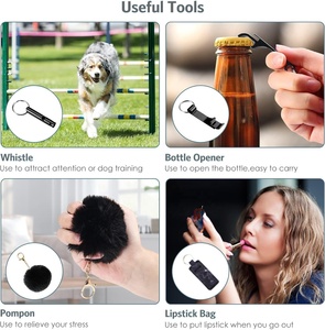 Abridor de botellas de anillo para hombre a granel, accesorios personalizados promocionales, llavero de autodefensa de seguridad de Metal para mujer - Product Image 5