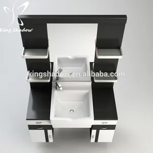 出厂价格壁挂式PVC橱柜金属框架洗手盆三聚氰胺浴室家具带镜站