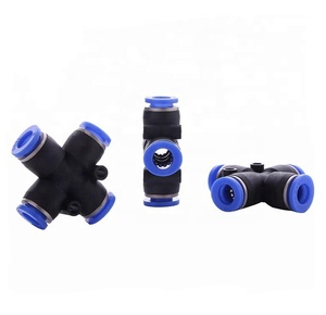 Aochente khí nén kết nối pza 4 cách chéo không khí dòng <span class=keywords><strong>push</strong></span>-in nhanh chóng kết nối nhựa + đồng thau Phụ Kiện 4-12mm 1.5 năm bảo hành - Product Image 4
