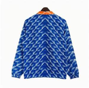 Camiseta de Fútbol Retro Negra y Azul para Niños, Camiseta Deportiva de Entrenamiento con Impresión de Nombre, Servicios OEM Disponibles - Product Image 4