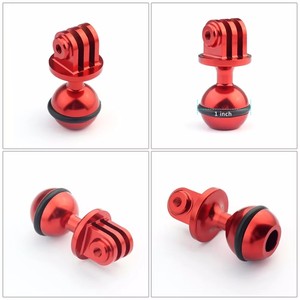 Adaptateur de tête sphérique en aluminium Feichao CNC 1 pouce, support étanche pour caméras d'action <span class=keywords><strong>GoPro</strong></span> Hero Mini, <span class=keywords><strong>poignée</strong></span> de trépied pour la natation et la <span class=keywords><strong>plongée</strong></span> - Product Image 2