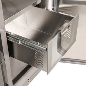 Réfrigérateur côte à côte <span class=keywords><strong>noir</strong></span> de 480 L avec grande poignée, intérieur en acier inoxydable 304, Inverter No Frost - Product Image 5