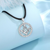Collana massonica da uomo o da donna in argento Sterling 925 con Design retrò