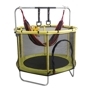 Trampoline d'intérieur pour enfants, <span class=keywords><strong>lit</strong></span> rebondissant familial avec filet de protection, jouet silencieux pour bébés et jeunes enfants - Product Image 3