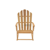 Fauteuil à bascule Adirondack en teck massif, durable, léger, confortable, design moderne et minimaliste, pour extérieur, villa, hôtel, parc