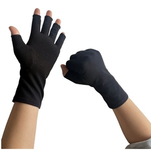 Gants de compression demi-doigts pour l'arthrite et le soulagement des douleurs articulaires | Gants de thérapie des mains et des poignets - Product Image 1