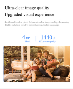 กล้องวงจรปิด HD ภายใน/ภายนอกอาคาร IP65 ไร้สาย มองเห็นในเวลากลางคืน บันทึกข้อมูลบนคลาวด์ ความละเอียด CMOS 4MP ระบบความปลอดภัยอัจฉริยะ - Product Image 3