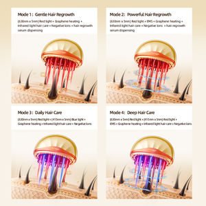 Peine de Masaje Capilar de Lujo para el Cuidado del Cabello, Peine de Buena Calidad para el Crecimiento del Cabello, Peine Eléctrico de Masaje para el Cuero Cabelludo - Product Image 5