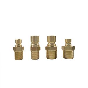 Conector de Manguera de Agua Serie JP con Rosca Macho de Latón de Bajo Precio Tipo Stock USA, Conector de Tubería de Enfriamiento de Molde de Alta Precisión con Niples Hexagonales - Product Image 1