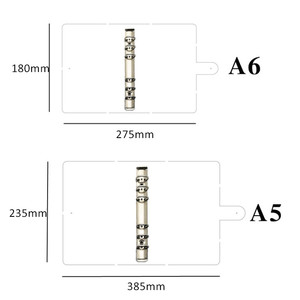 Bìa Nhật Ký Có Thể Nạp Lại A5 A6 A7 Bìa Bìa Nhựa PVC Đầy Sao Đầy Màu Sắc Với Nút Đóng Cửa 6 Vòng Sao Vỏ Rời - Product Image 2