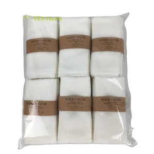 Siêu Mềm Rửa Vải Tùy Chỉnh Quà Tặng Đóng Gói 100% Hữu Cơ Tre Bé Khăn Mặt Trắng Khăn Chăm Sóc Da Khăn - Product Image 5