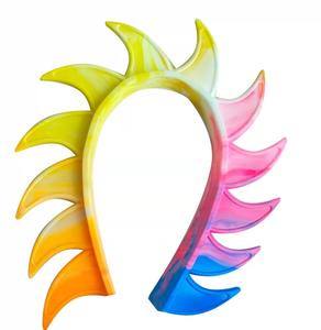 <span class=keywords><strong>Peluca</strong></span> de fibra química decorativa para casco de motocicleta, estilo punk, <span class=keywords><strong>con</strong></span> diseño de peineta de gallo y velcro - Product Image 4