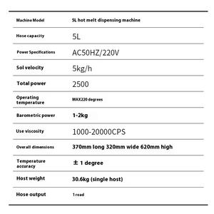 Machine de distribution de <span class=keywords><strong>colle</strong></span> thermofusible électrique 5L équipement de pulvérisation de <span class=keywords><strong>colle</strong></span> en plastique de grande capacité - Product Image 3