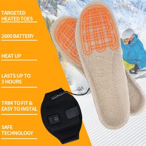 Semelles chauffantes électriques Chauffe-pieds Batterie Li-Ion rechargeable APP Semelles chauffantes à distance 7.4V - Product Image 2