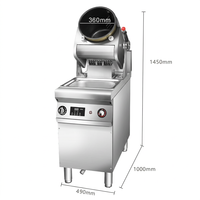 Machine à frire automatique en acier inoxydable à gaz commercial, capacité de 3,5 kg
